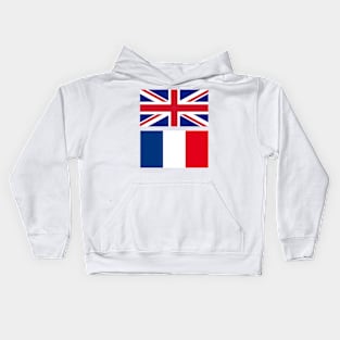 UK and French Flag Kids Hoodie